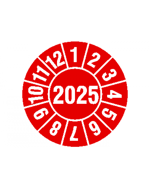 selbstklebende Folie, grot/weiß, Jahreszahl "2025", ø 30 mm, Best.-Nr. 4319-25