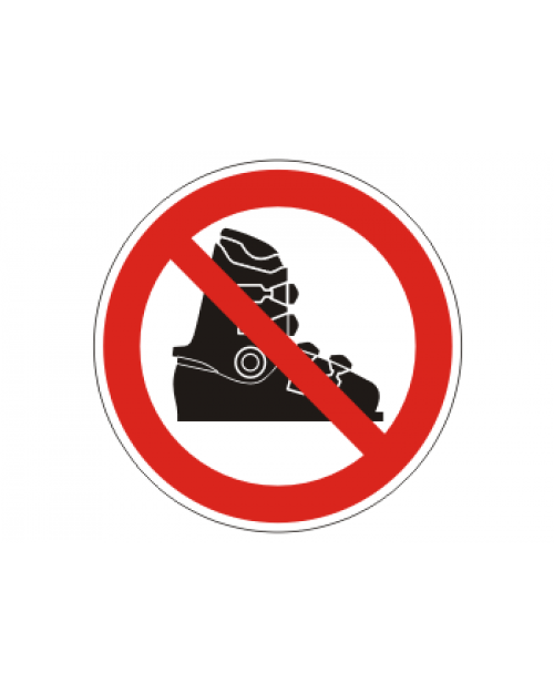 Verbotsschild "Betreten mit Skischuhen verboten", Best.‑Nr. 3434