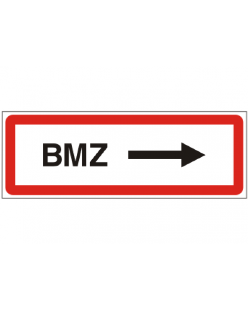 Brandschutzschild: BMZ mit Pfeil rechts, Best. Nr. 3745