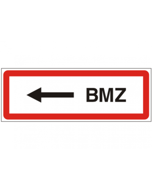 Brandschutzschild: BMZ mit Pfeil links, Best. Nr. 3746