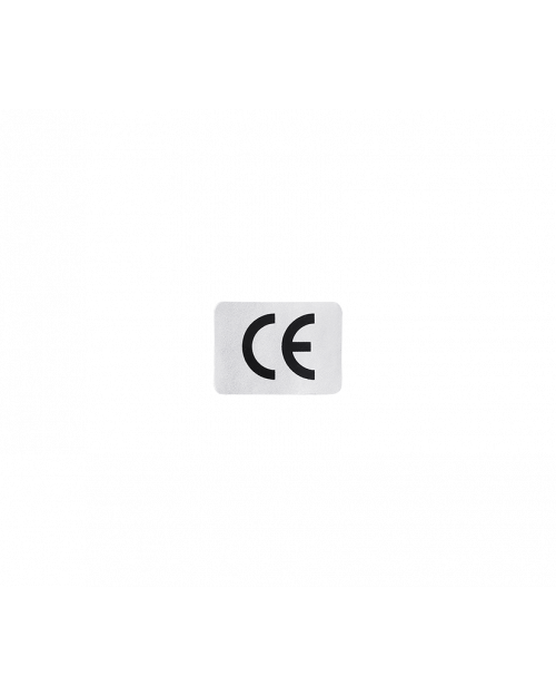 CE - Zeichen, Folie, selbstklebend, silber / schwarz, 18 x 13 mm