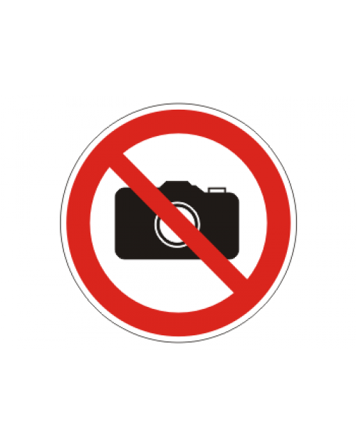 Verbotsschild Fotografieren verboten ISO Folie selbstklebend Ø100mm