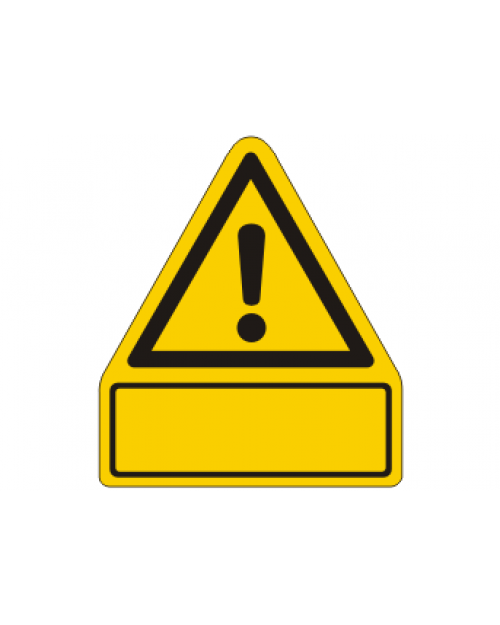 Warnschild: Warnung vor einer Gefahrenstelle, mit frei zu beschriftender Zusatzfläche, Best. Nr. 3811