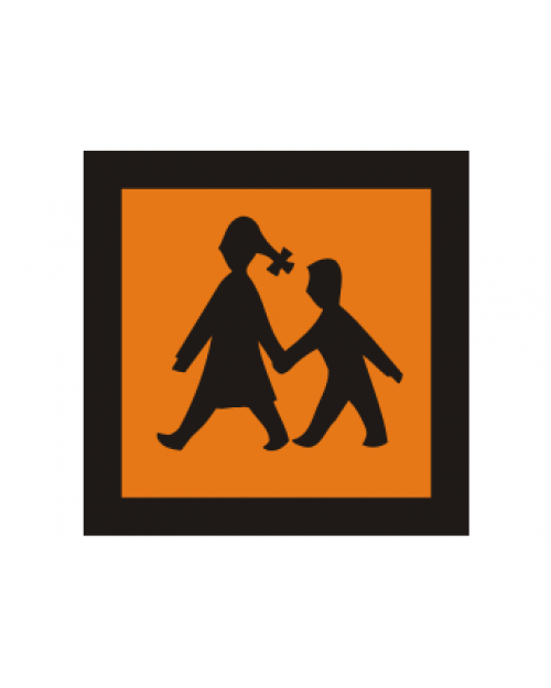 Verkehrszusatzschild: Schulbus, orange/schwarz reflek., Best.‑Nr. 4095