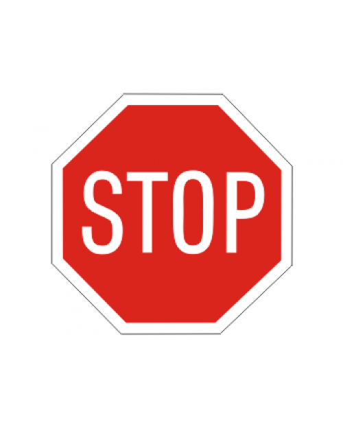 Verkehrsschild: Stop, Bild‑Nr. 206, rot/weiß, reflektierend, Alu, 2 mm, Best.‑Nr. 4040