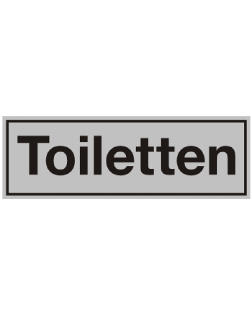 Innenschild: Toiletten, Aluminium, selbstklebend, 150 x 50 mm, Best.‑Nr. 3000