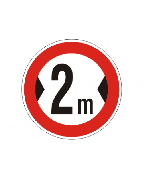 Verkehrsschild: Verbot für Fahrzeuge über angegebener Breite, Bild-Nr. 264, weiß/schwarz+rot, reflektierend, Alu, 2 mm, Best. Nr. 4002