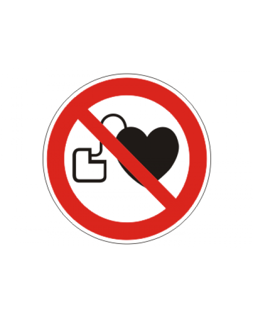 Verbotsschild: Verbot für Personen mit Herzschrittmacher, Best. Nr. 3412