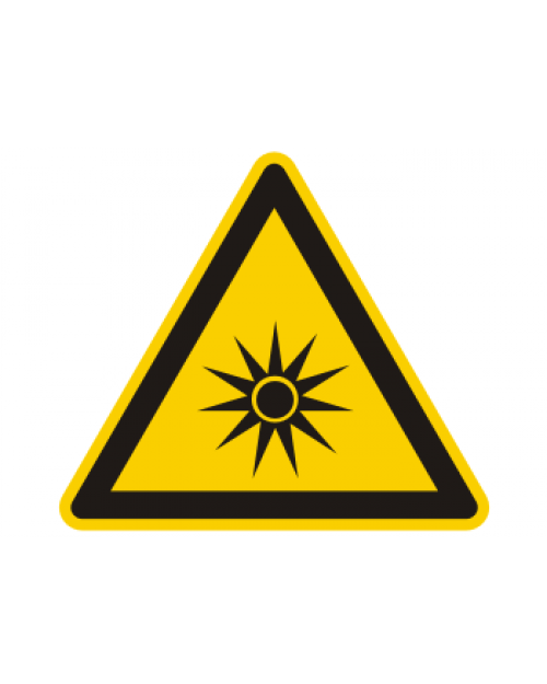 Warnschild: Warnung vor optischer Strahlung, Best. Nr. 3855