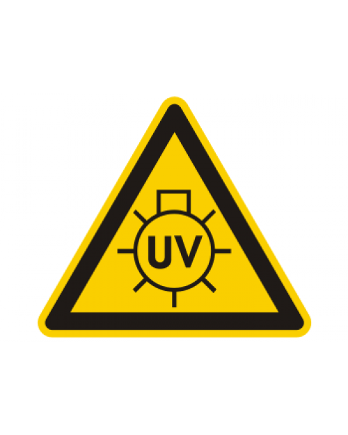 Warnschild: Warnung vor UV-Strahlung, Best. Nr. 3857
