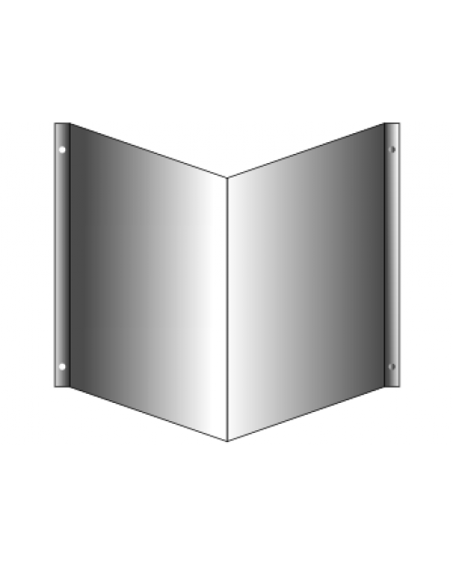 Winkelschild, Aluminium roh, 2 mm stark, mit Bohrungen, Best.‑Nr. 3714