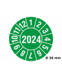 Prüfplakette 2024, selbstklebende Folie, grün/weiß, Jahreszahl "2024", ø 30 mm, , Best.-Nr. 4318-24