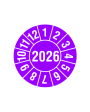 Prüfplakette 2026, selbstklebende Folie, violett/weiß, Jahreszahl "2026", ø 30 mm, Best.-Nr. 4320-26