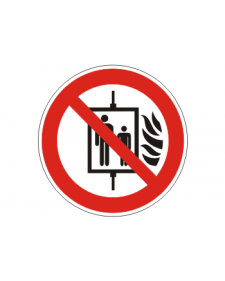 Verbotsschild: Aufzug im Brandfall nicht benutzen, Best.Nr.-3422
