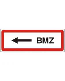 Brandschutzschild: BMZ mit Pfeil links, Best. Nr. 3746
