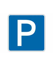 Verkehrsschild: Parkplatz, Bild‑Nr. 314, blau/weiß, reflektierend, Alu, 2 mm, 420 x 420 mm, Best.‑Nr. 4090