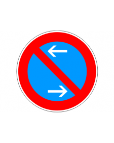 Verkehrsschild: Eingeschränktes Haltverbot Mitte, Rechtsaufstellung, Bild‑Nr. 286‑30, blau/rot, Best.‑Nr. 4081mr