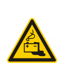 Warnschild: Warnung vor Gefahr durch Batterien, Best. Nr. 3845