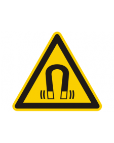 Warnschild: Warnung vor magnetischem Feld, Best. Nr. 3838
