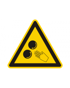 Warnschild: Warnung vor rotierenden Walzen, Best. Nr. 3841