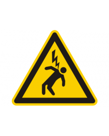 Warnschild: Warnung vor überschlagender Spannung, Best. Nr. 3858