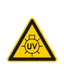 Warnschild: Warnung vor UV-Strahlung, Best. Nr. 3857