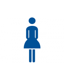 WC-Schild: WC Frauen, Folie, selbstklebend, ausgeschnitten, 150 mm hoch, Best.-Nr. 3048