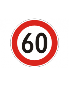 Verkehrsschild: Zulässige Höchstgeschwindigkeit, Bild-Nr. 274, weiß/schwarz+rot, reflektierend, Alu, 2 mm, Best. Nr. 4006