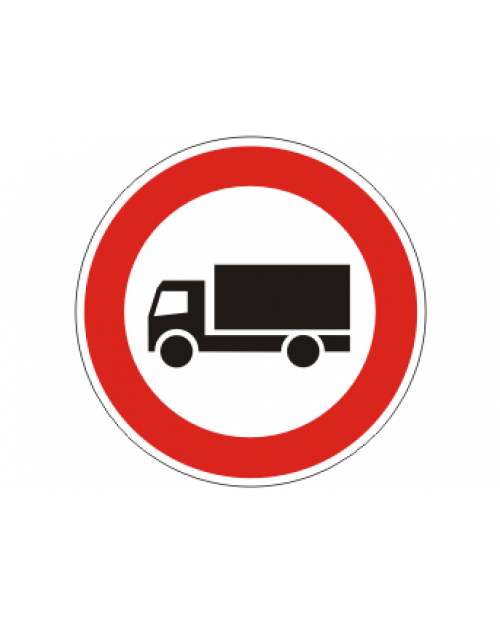Verkehrsschild: Verbot für LKW über 3,5t, Bild-Nr. 253, weiß/schwarz+rot, reflektierend, Alu, 2 mm, Best. Nr. 4001