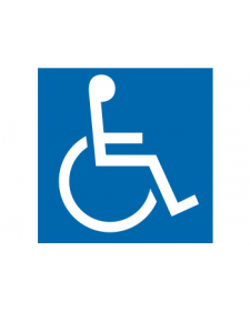 Parkplatzbeschilderung: Behindertensymbol, blau/weiß, Best. Nr. 3300
