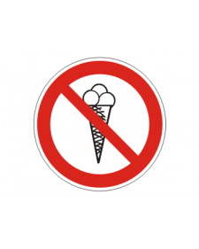 Verbotsschild "Betreten mit Eis verboten"