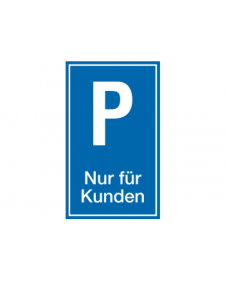 Parkplatzbeschilderung: Kundenparkplatz, blau/weiß, Best. Nr. 3302