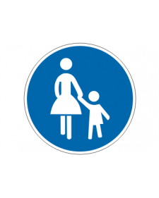 Verkehrsschild: Sonderweg Fußgänger, Bild‑Nr. 239, blau/weiß, reflektierend, Alu, 2 mm, Best.‑Nr. 4053