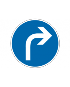 Verkehrsschild: Vorgeschriebene Fahrtrichtung geradeaus, Bild‑Nr. 209‑30, blau/weiß, reflektierend, Alu, 2 mm, Best.‑Nr. 4052