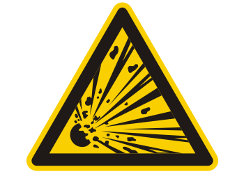 Warnzeichen: Warnung vor Explosivstoffen
